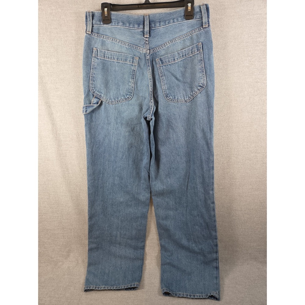 OLD NAVY Womens 8 High Rise Rigid OG Loose Double Knee Jeans Punk Grunge NEW - Picture 4 of 9